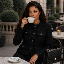 Load image into Gallery viewer, The Noir Bouclé Jacket - Dollhouse-Collection