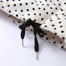 Load image into Gallery viewer, Polka Dot Print Shorts Coats Suits Women Loose High Neck Long Sleeves Zipper Drawstring Sets Female 2025 Autumn New Chic Set - Dollhouse-Collection