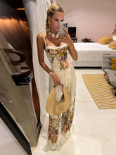 Load image into Gallery viewer, Women's Floral Print Three Piece Set Blazer Corset Top Wide Leg Pant 2026 Spring Lady Casual Daily Vacation Party Fashion Outfit - Dollhouse-Collection