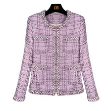 Load image into Gallery viewer, 2025 new fashion round neck noble heavy industry beading celebrity light luxury temperament high-end design tweed jacket - Dollhouse-Collection