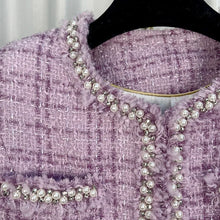 Load image into Gallery viewer, 2025 new fashion round neck noble heavy industry beading celebrity light luxury temperament high-end design tweed jacket - Dollhouse-Collection