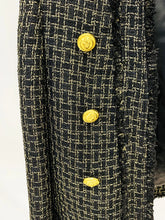 Load image into Gallery viewer, HIGH STREET Newest 2026 Stylish Designer Jacket Women's Lion Buttons Plaid Fringed Tweed Jacket - Dollhouse-Collection