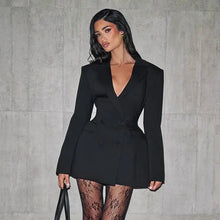 Load image into Gallery viewer, Avrilyaan Casual Pleated Sexy Dress Women 2025 Elegant Party Dress Blazer Long Sleeves Bodycon Mini Autumn Winter Dress Vestidos - Dollhouse-Collection