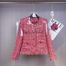 Load image into Gallery viewer, Spring Autumn 2025New Coat Women Design Sense Korean Overcoat Fragrance Jacket Tweed Temperament Outwear Slim Fashion Top Female - Dollhouse-Collection
