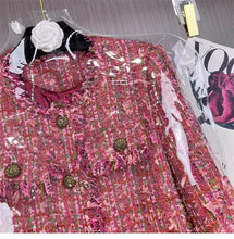 Load image into Gallery viewer, Spring Autumn 2025New Coat Women Design Sense Korean Overcoat Fragrance Jacket Tweed Temperament Outwear Slim Fashion Top Female - Dollhouse-Collection