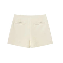 Load image into Gallery viewer, Old Money Cream Tailored Shorts - Dollhouse-Collection