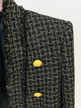 Load image into Gallery viewer, HIGH STREET Newest 2026 Stylish Designer Jacket Women's Lion Buttons Plaid Fringed Tweed Jacket - Dollhouse-Collection