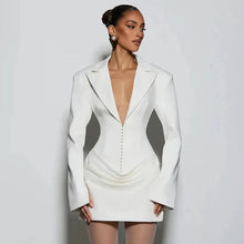 Load image into Gallery viewer, Avrilyaan Casual Pleated Sexy Dress Women 2025 Elegant Party Dress Blazer Long Sleeves Bodycon Mini Autumn Winter Dress Vestidos - Dollhouse-Collection