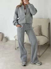 Load image into Gallery viewer, 2025 Sweatshirt Two-piece Suit Women's Casual Sports Sets Autumn Winter Zip-up Short Coat Straight Trousers 2-piece Sets S-5XL - Dollhouse-Collection