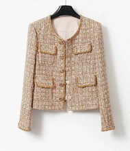 Load image into Gallery viewer, Spring Clothing Autumn Fancy Tweed Jackets Women Coats Long Sleeve Slim Elegant Fashion Tops Brand Designer Jacket Outfit - Dollhouse-Collection
