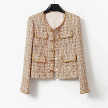 Load image into Gallery viewer, Spring Clothing Autumn Fancy Tweed Jackets Women Coats Long Sleeve Slim Elegant Fashion Tops Brand Designer Jacket Outfit - Dollhouse-Collection