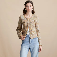 Load image into Gallery viewer, Spring Clothing Autumn Fancy Tweed Jackets Women Coats Long Sleeve Slim Elegant Fashion Tops Brand Designer Jacket Outfit - Dollhouse-Collection