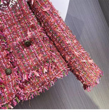 Load image into Gallery viewer, Spring Autumn 2025New Coat Women Design Sense Korean Overcoat Fragrance Jacket Tweed Temperament Outwear Slim Fashion Top Female - Dollhouse-Collection