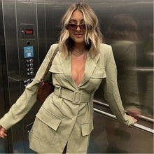 Load image into Gallery viewer, Billie Blazer dress in army green Dollhouse-Collection
