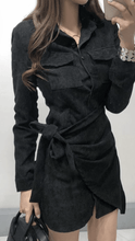 Load image into Gallery viewer, Camelia Cordury Shirt Dress Black -  Dollhouse-Collection