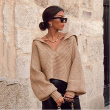 Load image into Gallery viewer, Cammie Collar knit in tan Dollhouse-Collection