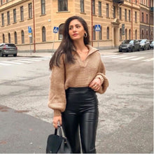 Load image into Gallery viewer, Cammie Collar knit in tan Dollhouse-Collection