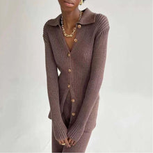 Load image into Gallery viewer, Charlotte ribbed coord in brown Dollhouse-Collection