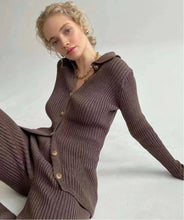 Load image into Gallery viewer, Charlotte ribbed coord in brown Dollhouse-Collection