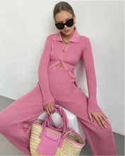 Load image into Gallery viewer, Charlotte Ribbed Coord Set in Pink Dollhouse-Collection
