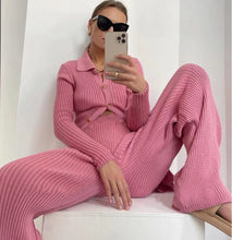 Load image into Gallery viewer, Charlotte Ribbed Coord Set in Pink Dollhouse-Collection