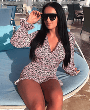 Load image into Gallery viewer, Ditsy Floral Frill Detail Open Back Playsuit - Dollhouse-Collection