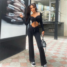 Load image into Gallery viewer, Dominique Lounge wear set in black Dollhouse-Collection