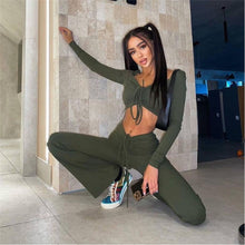 Load image into Gallery viewer, Dominique Loungewear Set in Kaki Dollhouse-Collection