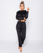 Load image into Gallery viewer, Drawstring Detail Cropped Hoodie & Jogging Trousers Set - Dollhouse-Collection