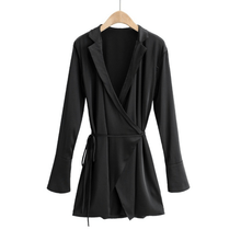 Load image into Gallery viewer, Esme wrap dress in black Dollhouse-Collection