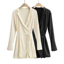 Load image into Gallery viewer, Esme wrap dress in black Dollhouse-Collection