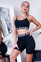 Load image into Gallery viewer, Love Print Lounge Wear set Black One size fits 10 -14 - Dollhouse-Collection