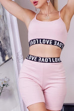 Load image into Gallery viewer, Love Print Lounge Wear set Nude One size fits 10-14 - Dollhouse-Collection