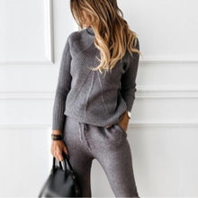 Load image into Gallery viewer, Lucy Knitted Turtle Neck Lounge Set Grey Dollhouse-Collection