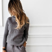 Load image into Gallery viewer, Lucy Knitted Turtle Neck Lounge Set Grey Dollhouse-Collection