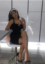 Load image into Gallery viewer, Oh Me Oh My Ribbed Pencil Dress Black -  Dollhouse-Collection