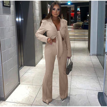 Load image into Gallery viewer, Poppy FlaredPoppy Flared trouser set coord in nude Dollhouse-Collection