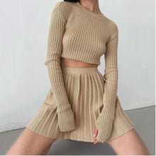 Load image into Gallery viewer, Selina Pleated Skirt Coord Tan Dollhouse-Collection
