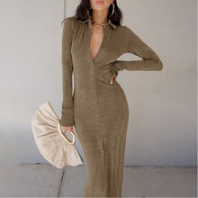 Load image into Gallery viewer, Serenity dress in Camel/Olive Dollhouse-Collection