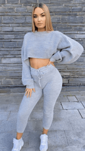Load image into Gallery viewer, Waffle knit Lounge set Grey - Dollhouse-Collection