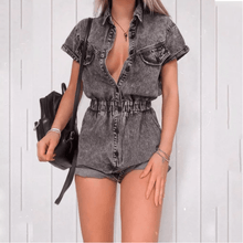 Load image into Gallery viewer, Zoe Denim Playsuit Dollhouse-Collection