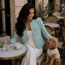 Load image into Gallery viewer, Sage Luxe Tweed Jacket -  Dollhouse-Collection
