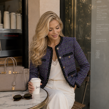 Load image into Gallery viewer, Noir Lavender Textured Jacket -  Dollhouse-Collection
