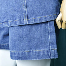 Load image into Gallery viewer, Summer Women's Denim Shorts Suit Sleeveless O-neck Single Breasted Split Top Vest High Waist Wide Leg Shorts 2024 Lady Sets -  Dollhouse-Collection
