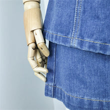 Load image into Gallery viewer, Summer Women's Denim Shorts Suit Sleeveless O-neck Single Breasted Split Top Vest High Waist Wide Leg Shorts 2024 Lady Sets -  Dollhouse-Collection
