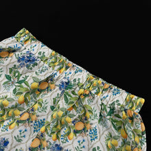 Load image into Gallery viewer, Elegant Green Print 2 Pieces Set for Woman Fashion Lapel Long Sleeve Ruffled Button Shirts and High Waisted Shorts Sets Suit -  Dollhouse-Collection
