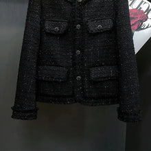 Load image into Gallery viewer, Women's Short Jacket 2026 Spring Autumn High-grade Tweed Lady Casual Outerwear Solid Single Breasted Ladies High-Quality Coat -  Dollhouse-Collection
