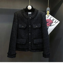 Load image into Gallery viewer, Women's Short Jacket 2026 Spring Autumn High-grade Tweed Lady Casual Outerwear Solid Single Breasted Ladies High-Quality Coat -  Dollhouse-Collection
