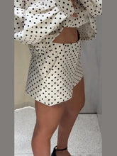 Load image into Gallery viewer, Polka Dot Print Shorts Coats Suits Women Loose High Neck Long Sleeves Zipper Drawstring Sets Female 2025 Autumn New Chic Set -  Dollhouse-Collection
