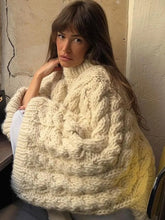Load image into Gallery viewer, Fashion Knitted Women Sweater Loose High Neck Long Sleeve Sweater Female 2026 Autumn Winter Oversized Lady Pullovers Outwear -  Dollhouse-Collection

